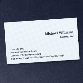 Blauw Geometrisch Geruit Patroon Modern Trendy Doe Visitekaartje