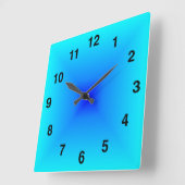 Blauw geometrisch gestileerd elegant nieuw ontwerp vierkante klok (Hoek)