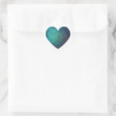Blauw geometrisch hi-tech gebroken hart ronde sticker (Tas)