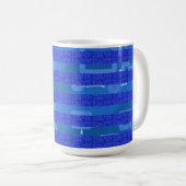 Blauw Geometrisch Koffiemok (Voorkant rechts)