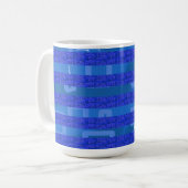 Blauw Geometrisch Koffiemok (Voorkant links)