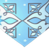 Blauw Geometrisch Midden-Oosters Patroon Tafelklee Tafelkleed (Gekanteld)