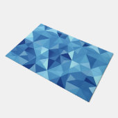 Blauw geometrisch mozaïektegelpatroon deurmat (Schuin)