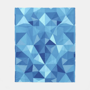 Blauw geometrisch mozaïektegelpatroon fleece deken
