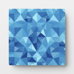 Blauw geometrisch mozaïektegelpatroon fotoplaat