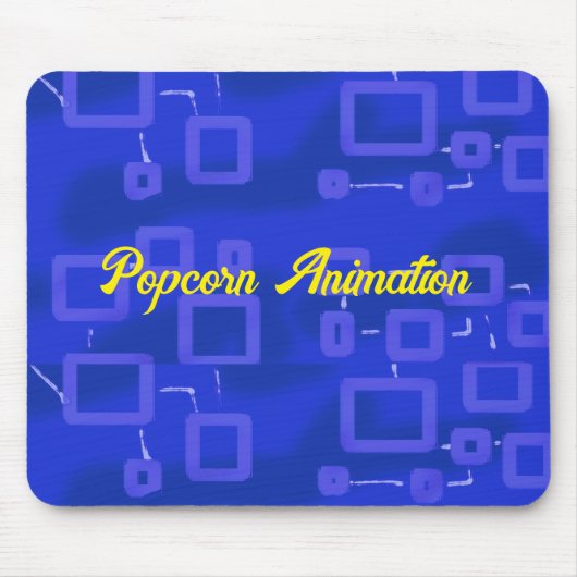 Blauw geometrisch muismat (Voorkant)