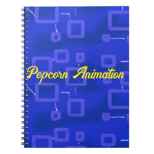 Blauw geometrisch notitieboek (Voorkant)