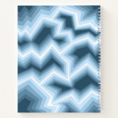 Blauw geometrisch ontwerp notitieboek (Achterkant)