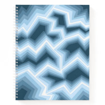 Blauw geometrisch ontwerp notitieboek