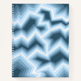 Blauw geometrisch ontwerp notitieboek