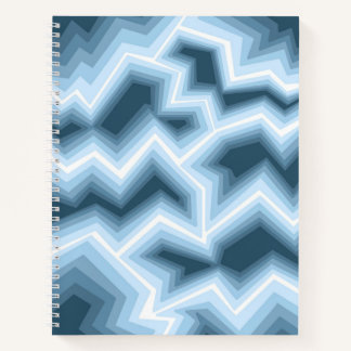 Blauw geometrisch ontwerp notitieboek