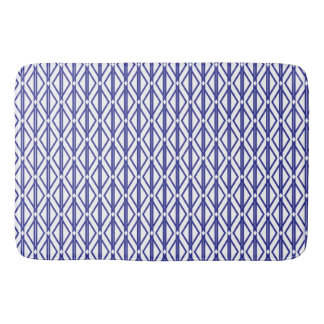 Blauw geometrisch patroon badmat