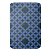 Blauw Geometrisch Patroon Badmat (Voorkant Verticaal)