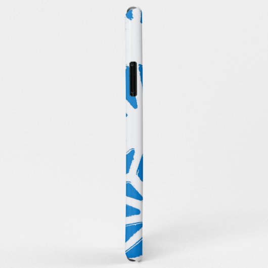 Blauw geometrisch patroon Case-Mate iPhone case (Achterkant/rechts)