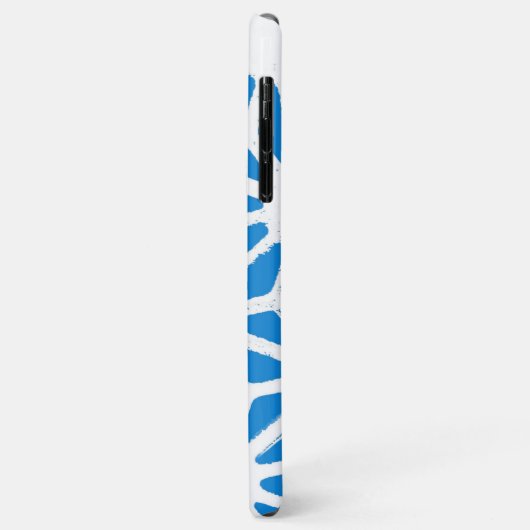 Blauw geometrisch patroon Case-Mate iPhone case (Achterkant/links)