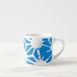 Blauw geometrisch patroon espresso kop