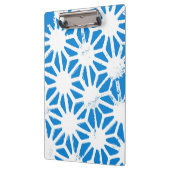Blauw geometrisch patroon klembord (Links)