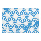 Blauw geometrisch patroon kussensloop (Voorkant)