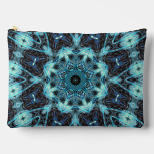 Blauw geometrisch patroon met stralende gloed etui