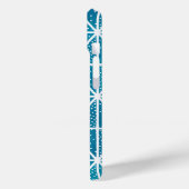 Blauw Geometrisch Patroon Moderne Driehoek Stippen Case-Mate iPhone Case (Achterkant / Links)