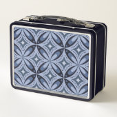 Blauw geometrisch patroon retro stijl (Achterkant)