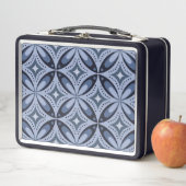 Blauw geometrisch patroon retro stijl (In situ)