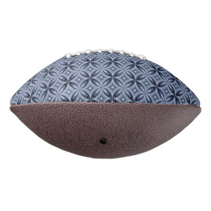 Blauw geometrisch patroon retro stijl american football