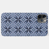 Blauw geometrisch patroon retro stijl Case-Mate iPhone case (Achterkant (horizontaal))