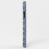 Blauw geometrisch patroon retro stijl Case-Mate iPhone case (Achterkant/rechts)