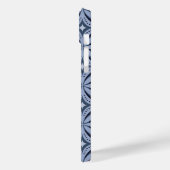 Blauw geometrisch patroon retro stijl Case-Mate iPhone case (Achterkant / Links)