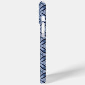 Blauw geometrisch patroon retro stijl Case-Mate iPhone case (Achterkant / Links)