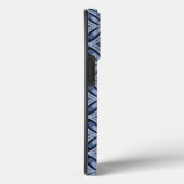 Blauw geometrisch patroon retro stijl Case-Mate iPhone case (Achterkant / Rechts)