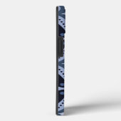 Blauw geometrisch patroon retro stijl Case-Mate iPhone case (Achterkant / Rechts)