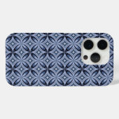 Blauw geometrisch patroon retro stijl Case-Mate iPhone case (Achterkant (horizontaal))