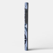 Blauw geometrisch patroon retro stijl Case-Mate iPhone case (Achterkant / Links)