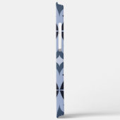 Blauw geometrisch patroon retro stijl Case-Mate iPhone case (Achterkant / Links)