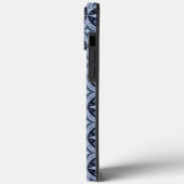 Blauw geometrisch patroon retro stijl Case-Mate iPhone case (Achterkant / Links)