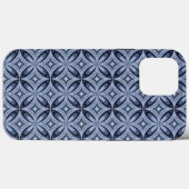 Blauw geometrisch patroon retro stijl Case-Mate iPhone case (Achterkant (horizontaal))