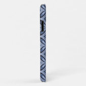 Blauw geometrisch patroon retro stijl Case-Mate iPhone case (Achterkant/rechts)