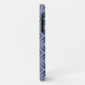 Blauw geometrisch patroon retro stijl Case-Mate iPhone case (Achterkant/links)