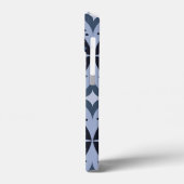 Blauw geometrisch patroon retro stijl Case-Mate iPhone case (Achterkant / Links)