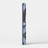 Blauw geometrisch patroon retro stijl Case-Mate iPhone case (Achterkant / Rechts)
