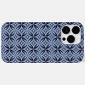 Blauw geometrisch patroon retro stijl Case-Mate iPhone case (Achterkant (horizontaal))