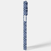 Blauw geometrisch patroon retro stijl Case-Mate iPhone case (Achterkant / Rechts)