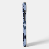 Blauw geometrisch patroon retro stijl Case-Mate iPhone case (Achterkant / Links)