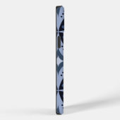 Blauw geometrisch patroon retro stijl Case-Mate iPhone case (Achterkant / Rechts)