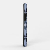 Blauw geometrisch patroon retro stijl Case-Mate iPhone case (Achterkant/rechts)