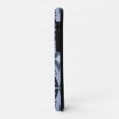 Blauw geometrisch patroon retro stijl Case-Mate iPhone case (Achterkant/links)
