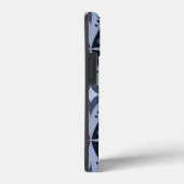 Blauw geometrisch patroon retro stijl Case-Mate iPhone case (Achterkant / Rechts)