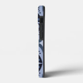 Blauw geometrisch patroon retro stijl Case-Mate iPhone case (Achterkant / Links)